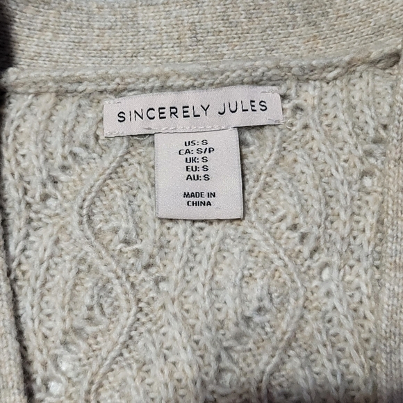 Sincerely Jules Long Oatmeal Cardigan - Picture 4 of 7
